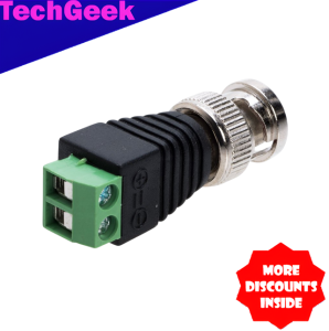 TG CCTV BNC Male Video Connector for CAT5/6 Cable – Security Camera & CCTV Systems