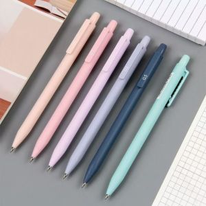 LUMINOU 6/12pcs Morandi Mechanical Pencils 0.5/0.7mm Triangular Barrel Automatic Pencils Simple Sketching Pencil Students Gift