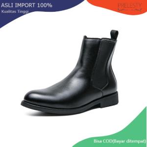 Prelesty Terlaris Klasik  Kulit Sapi  Sepatu Chelsea Boots Casual Tinggi Pria Semi Formal Cowok Dewasa Kerja Handmade Keren 317