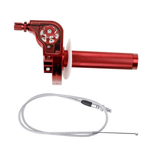 Motorcycle Throttle Twist Grip 22mm – CNC Aluminum Handle with Cable Accelerator for Moped & Scooter