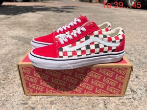 รองเท้าผ้าใบ Van Style  Checkerboad Sz.39-45 Eu พร้อมกล่องครบเซท ผ้าแคนวาส ใส่สบาย ทรงคลาสสิค H7A104