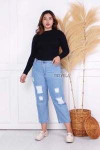 TOLLY - CELANA JEANS BOYFRIEND SOBEK LAPIS JUMBO / divary