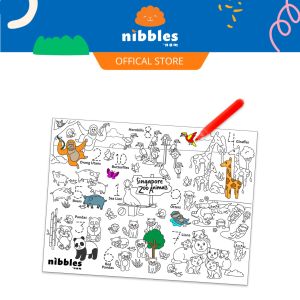 Nibbles by Nom SG Zoo Silicone Colouring Mat