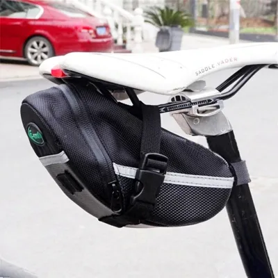 B-SOUL Tas Sepeda Waterproof Storage Saddle Bag Seat Cycling Tail Bag - Black