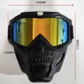 SIDSI Eye Protection Skull Head Motorcycle Head-mounted Mouth Filter Skull Ghost-shape Glasses Chemical Respirator UV Motocross Skulls. 