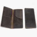 Crazyhorse C102 premium cowhide wax horse long leather mens handheld wallet, exquisite lines, multiple compartments; Phone case, fashionable personal item, full box luxury , brand dust-proof professional genuine leather, 12-month warranty. 