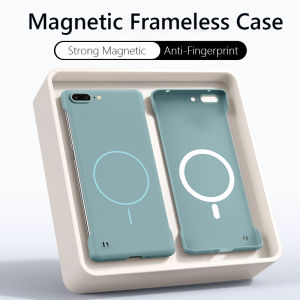 For Magsafe Frameless Magnetic Wireless Charging Phone Case For iPhone 7 Plus 8 Plus iPhone7Plus Slim Hard Back Cover