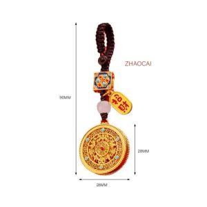 Gantungan Kunci Fengshui Kuningan Kekayaan Gantungan Kunci Feng Shui China Zhao Cai Fu Keberuntungan Premium Gantungan Kunci Mobil / Tas / Hp Gantungan Kunci Pria Wanita
