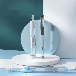 OMQAIO Xách tay Đi bộ đường dài Nhựa Bàn chải đánh răng Đặt Lưu Trữ kem đánh răng Kit Gấp Bàn Chải Đánh Răng Răng Công Cụ Làm Sạch