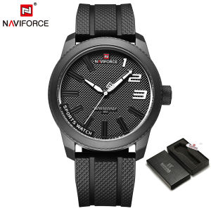 NAVIFORCE Top Luxury Original Brand Fashion Mens Quartz Watch Casual Rubber Strap 30M Waterproof Sport Men Clock Design Watch