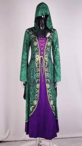 Cosplay Movies Witch Costumes Lace up 3D Print Flare Sleeve Elegant Women Dresses Halloween Medieval Witch Dress Woman Clothes2026