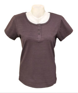 PALETTES Cotton Spandex Crewneck Three Button Henley TShirt Woman Ladies T-Shirt Shirt Tee #8227