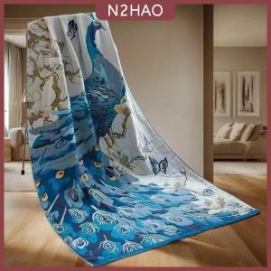 N2HAO Khăn gạc lớn vải dày và chất lượng cao (80x160cm) khăn dệt 4 lớp hấp thụ nước tốt thoáng khí tuyệt vời và không Đóng cọc