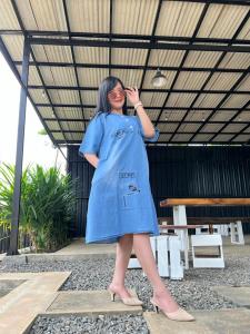 DRESS JEANS POPULER 2025 - DRESS JEANS - DRESS WANITA TERBARU AL&EL DENIM