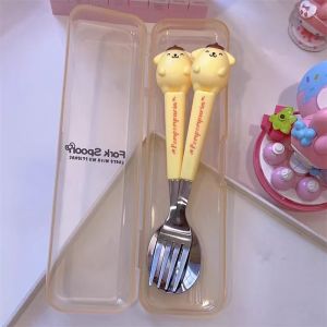 Sanrio- Spoon & Fork Dinnerware Set Cartoon Tableware for Baby Stainless Steel Tableware