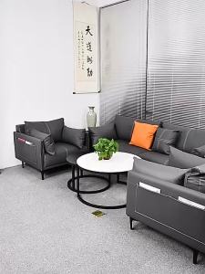 [CozyNest ]Leather Sofa Nordic Inspired Sofa Set Leather Office Sofa Dermis Meeting Guests
