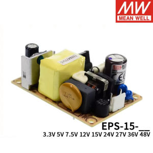 Mean Well EPS-15 Single Output PSU Open Frame AC-DC Switching Power Supply 15W 3.3V 5V 7.5V 12V 15V 24V 27V 36V 48V meanwell