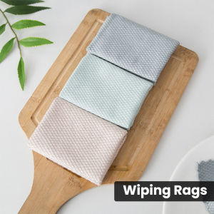 5pcs/1pack Multipurpose Dish Cloth Fish Scale Dish Cloth Kitchen Bathroom Mirror Cleaning Absorbent Dishcloth