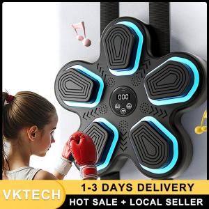 Smart Music Boxing Training Machine BT Reaction Training Target Rechargeable Boxing Practice Punching Pad for Kid Adult Exercise