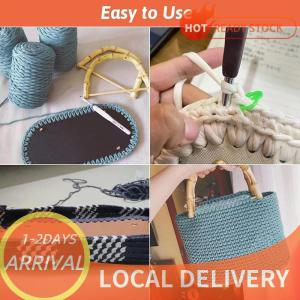 🚚Local Delivery🔥 22x10cm Long Bottom for Knitted Bag PU Leather Bag Base Handmade Bottom With Holes Diy Crochet Bag Bottom Accessories