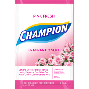 Champion Liquid Fabric Conditioner Pink Fresh 1Liter Refill Pouch