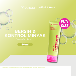 NEW! Emina Prebiotic Tranexamic Acid Brightening Face Wash for Acne Prone Skin 50ml 100ml - Sabun Muka kulit berjerawat dan sensitif Perbaiki Skin Barrier Mengontrol Minyak Lembab Tanpa Ketarik Cocok untuk semua jenis kulit