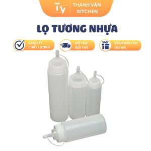 Chai nhựa đựnġ tương ớt tương cà nước xốt có nắp đậy lọ chiết tương bằng nhựa nhiều size 300-900ml FJ063 (TV661)
