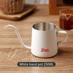 BINCOO กาต้มน้ำสแตนเลสกาต้มน้ำพร้อมที่ยึดฝากาต้มน้ำหม้อกาแฟแบบกดที่มีฝาปิดหยดคอห่านพวยกากาต้มกาแฟปากยาวกาน้ำชา