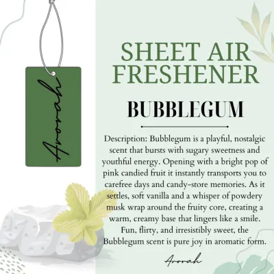 [ARORAH] Car/Wardrobe/Cabinet/Toilet Sheet Air Freshener Perfume