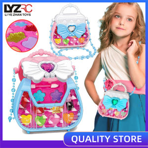 LYZRC Make Up Set for Kids Toys Children DIY Portable Box Play House Makeup Toy Simulation Princess Cosmetics Girl Lipstick Eye Shadow Blush Girls Gift