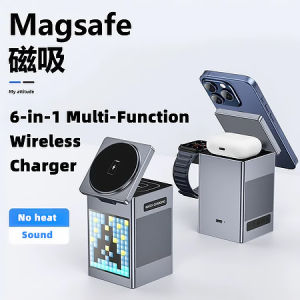 New 15W Magnetic Wireless Charger 5.3 Bluetooth Speaker - Perfect for Smartphone Audio