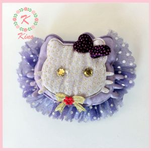 Patch Kepala Hello Kitty Ungu Aksesoris Tambahan