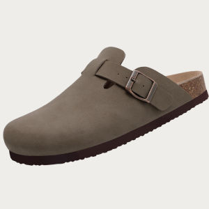 Comwarm Classic Mens Leather Clogs Slippers Fashion Cork Slippers Women Clogs Mules Outdoor Beach Sandals Casual Slides 2024