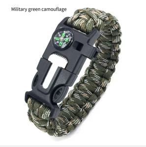 Multifunctional five-in-one wrist compass survival wristband outdoor emergency rescue wristband