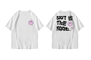 Kaos Oblong Lengan Pendek | Kaos Hitam Remaja Tshirt Jumbo Katun 24s Tebal Kaos 3D Remaja Motif Not In The Mood Tshirt