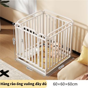 Hàng Rào Kim Loại Chắc Chắn Cho Thú Cưng Vây Tập Chạy Ngoài Trời Lồng Chó Hàng Rào Pet Dễ Lắp Ráp Chuồng Thú Cưng