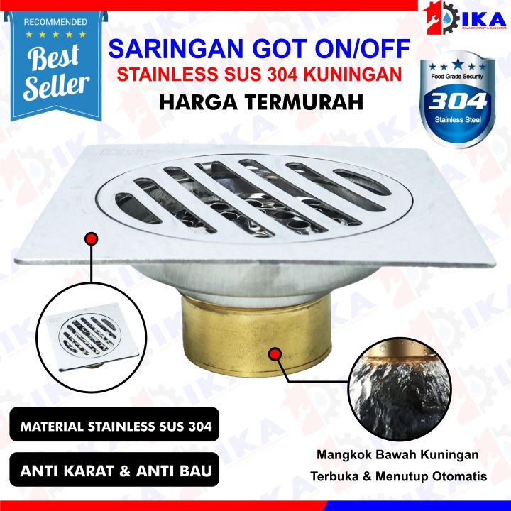 SARINGAN GOT ON OFF ANTI SERANGGA KECOA SUS 304 ASLI & MAMPET / floor ...