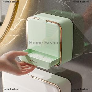 [COD] Home Fashion Soap Holder With Drain Tray Waterproof Soap Dish Holder Waterproof Soap Dish Bar For Shower Wall Mounted Soap Holder