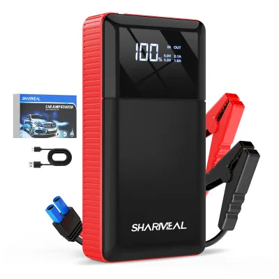 จั๊มสตาร์ทรถ 12v จั้มสตาร์ท พกพา jump start รถยนต์ จั๊มสตาทรถยนต์ สตาร์ทรถดีเซล รถกระบะ จั้มสตาสรถยนต์ จั๊มสตาท รถยนต์ ตัวจั้มสตาร์ท 168000 mAh 2-in-1 4ชุดจั้มสตาร์ท พร้อมปั๊มลม แบตเตอรี่กู้ภัยพกพาได้-jump start