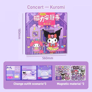 18x18cm DIY Magnetic Quiet Book Magnetic Puzzle Sticker Book Cut-free Buku Sticker for Kids
