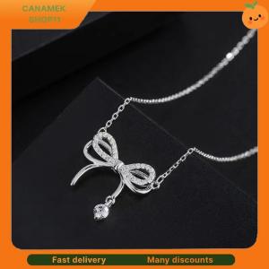 ❣️❣️❣️ Fashion Double Layered Bowknot Pendant Necklace For Women Girls Elegant Versatile Necklace Clavicular Chain Jewelry Accessories