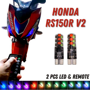 HONDA RS150R V2 T10 Head Bulb RGB LED Remote Control Multi Color COB Chip Tukar Lampu Mentol Kelip Motor Honda RS150R V2
