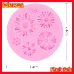 Oderous 3D Sunflower Flower Petals Embossed Silicone Mold Fondant Cake Decor Tool