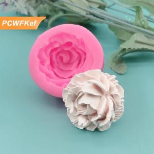 【PCWFKef】 1PC hoa hồng Silicone khuôn DIY hoa nhựa trường hợp điện thoại đầu dây Thẻ tóc trang sức phụ kiện Khuôn sô cô la bánh Silicone khuôn