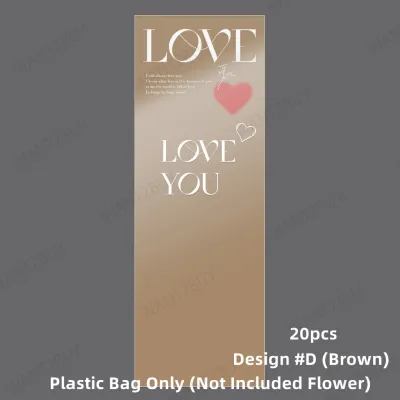 🇲🇾 20pcs/pack DIY Single Flower Rose Baby Breath Bouquet Mini Packaging Florist Wrapping Plastic Bag Pembalut Bunga Wrap
