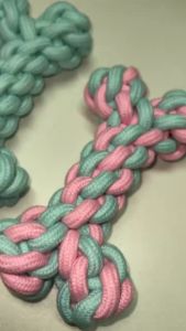 Dog Cotton Braided Rope Bone Toy Strong Knot Chew Toy for All Breed Sizes