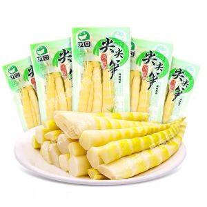 艾园尖尖笋小包山椒脆竹笋散装称重泡椒味馋嘴即食小零食商超同款Fried Bamboo Shoots with Pickled Peppers