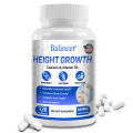 Height growth supplement with calcium and vitamin D3 to increase height, bone density, and joint health. 