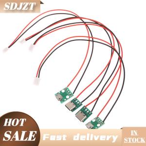 SDJZT Type-c PCB With Cabel Converter Adapter Micro USB To DIP Female Connector Breakout Board Charging Cable Soldering Board Socket