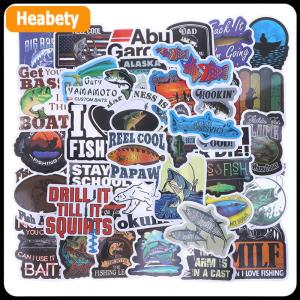 【2-3 days delivery】 Funny Phone Laptop Skateboard Car Fridge Glass Box Tank Bucket DIY Decoration 50 100pcs Fisherman Fish Outdoor Go Fishing Stickers